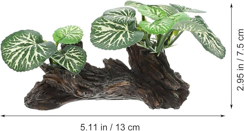 نبات اصطناعي أخضر لتزيين حوض الزواحف وأحواض الأسماك، موطن تسلق مقاوم للماء للسحالي والسلاحف - Image 2